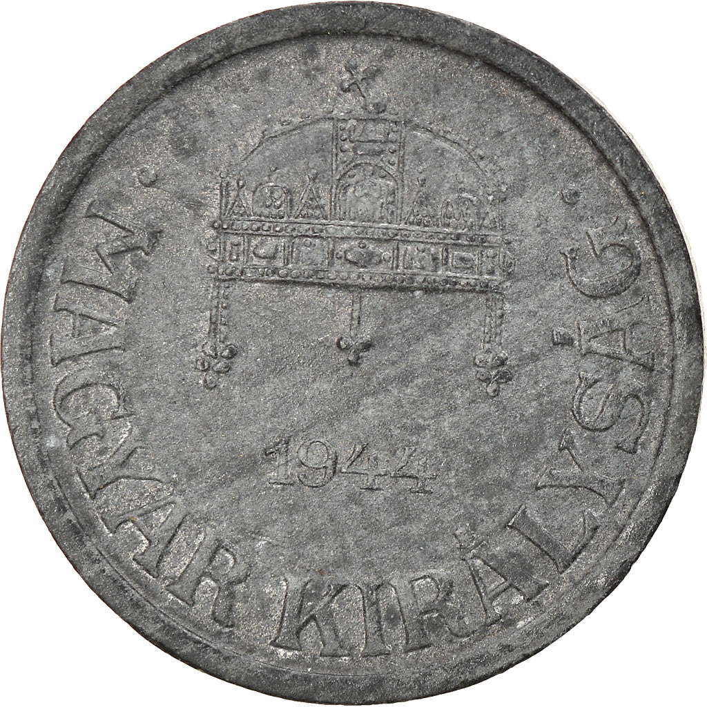 Münze, Ungarn, 2 Filler, 1944, S+, Zinc, KM:519