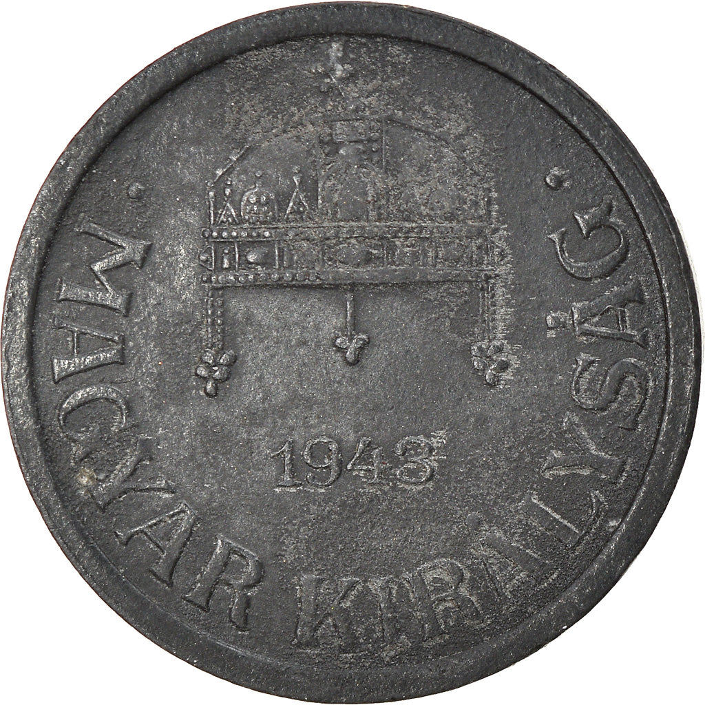 Moneta, Węgry, 2 Filler, 1943, EF(40-45), Cynk, KM:519