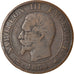 Munten, Frankrijk, Napoleon III, 5 Centimes, 1854, Paris, FR+, Bronze