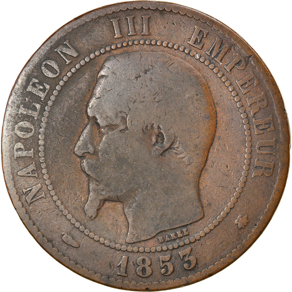 Münze, Frankreich, Napoleon III, Napoléon III, 10 Centimes, 1853, Strasbourg