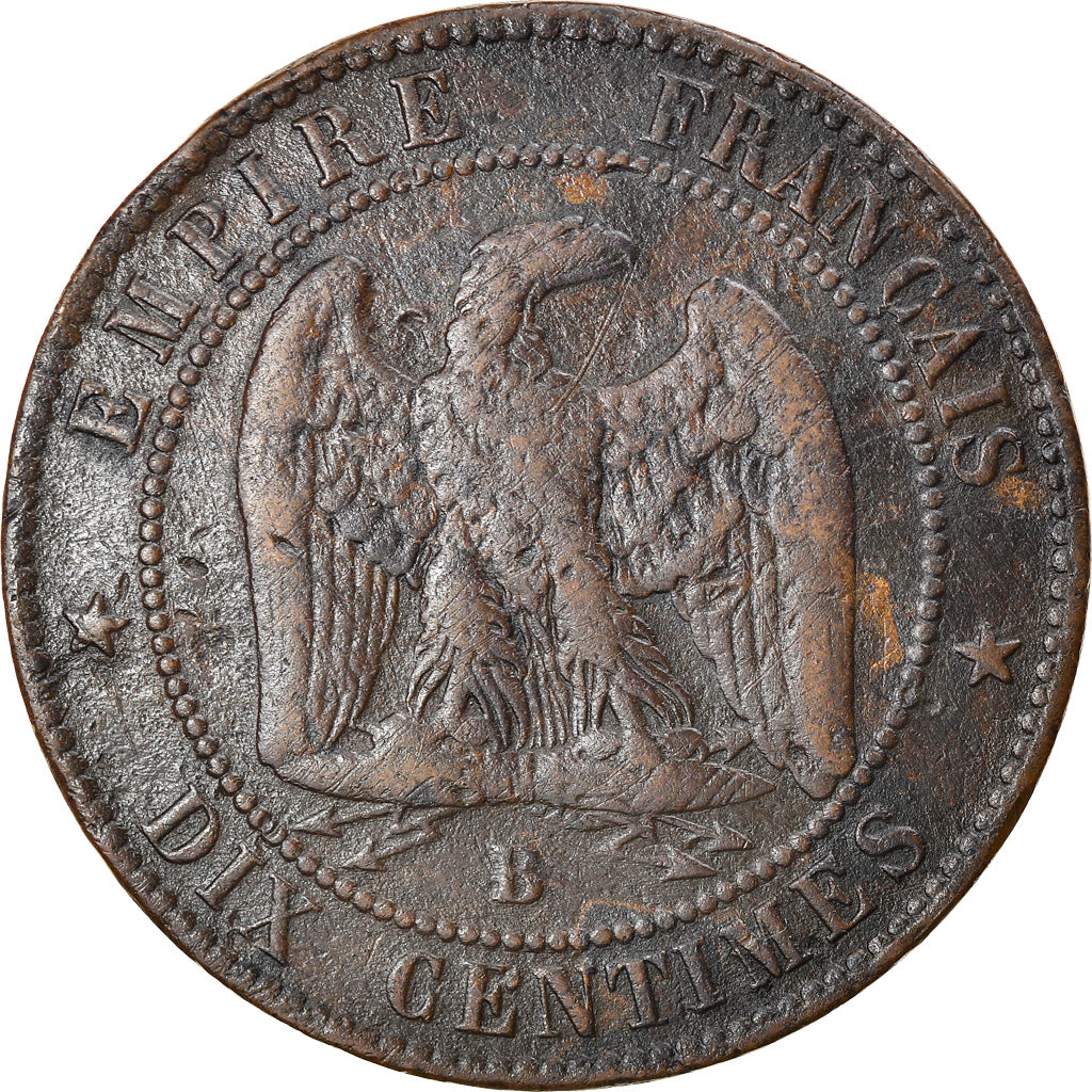Coin, France, Napoleon III, Napoléon III, 10 Centimes, 1855, Rouen, ancre