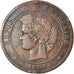 Monnaie, France, Cérès, 10 Centimes, 1896, Paris, TB+, Bronze, Gadoury:265a