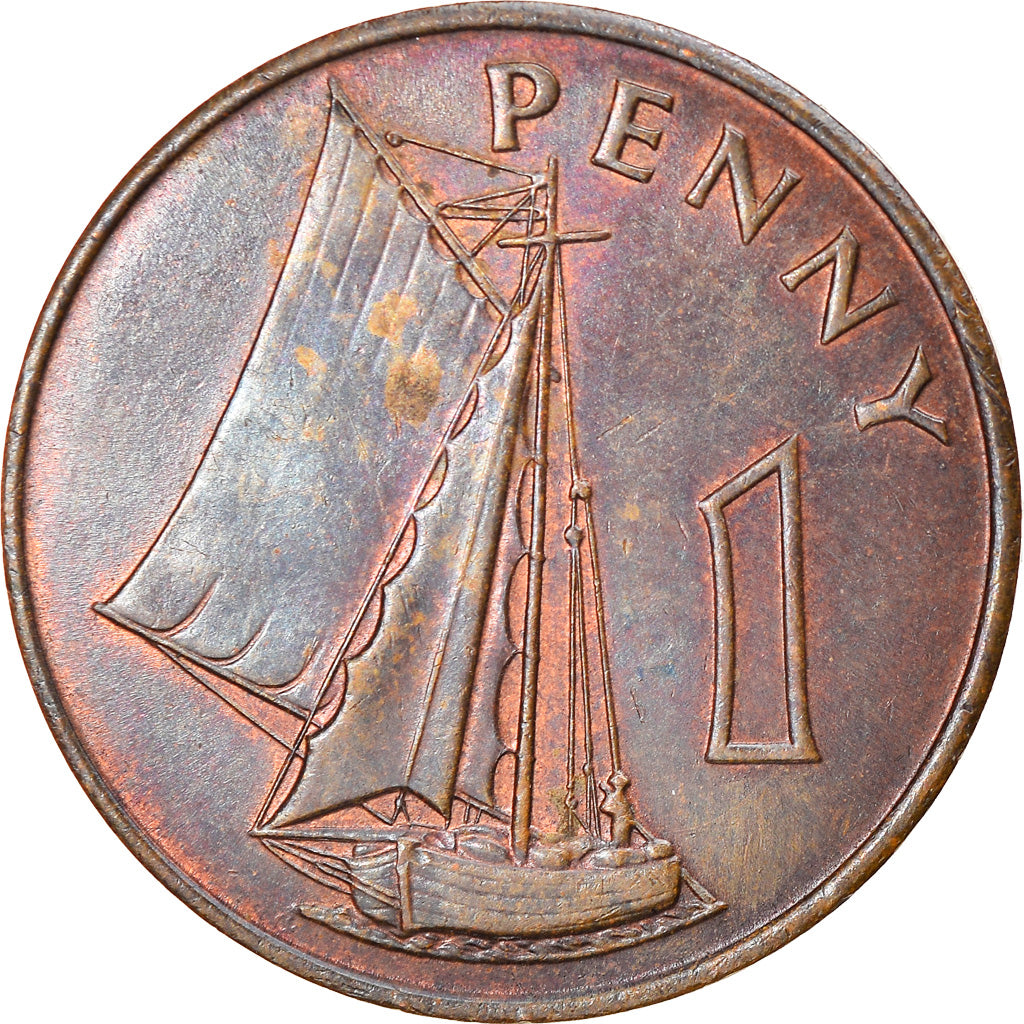 Coin, GAMBIA, THE, Penny, 1966, AU(50-53), Bronze, KM:1