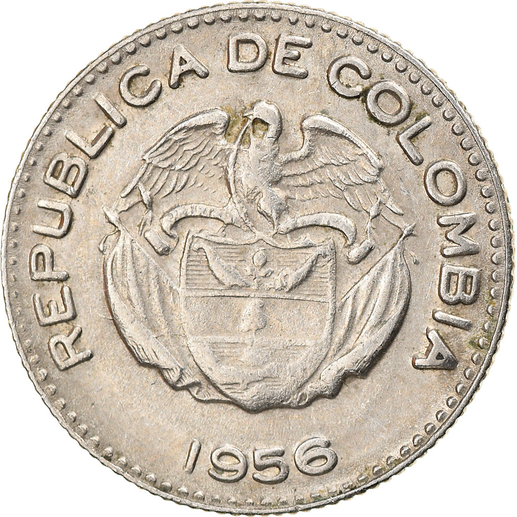 Moneda, Colombia, 10 Centavos, 1956, Bogota, MBC+, Cobre - níquel, KM:212.2
