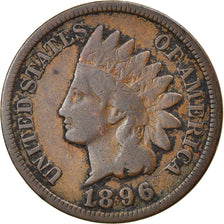 Coin, United States, Indian Head Cent, Cent, 1896, U.S. Mint, Philadelphia
