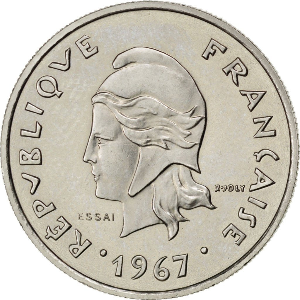 Nuova Caledonia, 10 Francs, 1967, Paris, SPL, Nichel, KM:E11, Lecompte:85