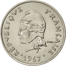 NEW CALEDONIA, 10 Francs, 1967, Paris, KM #5, AU(50-53), Nickel, 24, Lecompte...