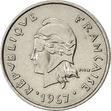 NEW CALEDONIA, 10 Francs, 1967, Paris, KM #5, EF(40-45), Nickel, 24, Lecompte...