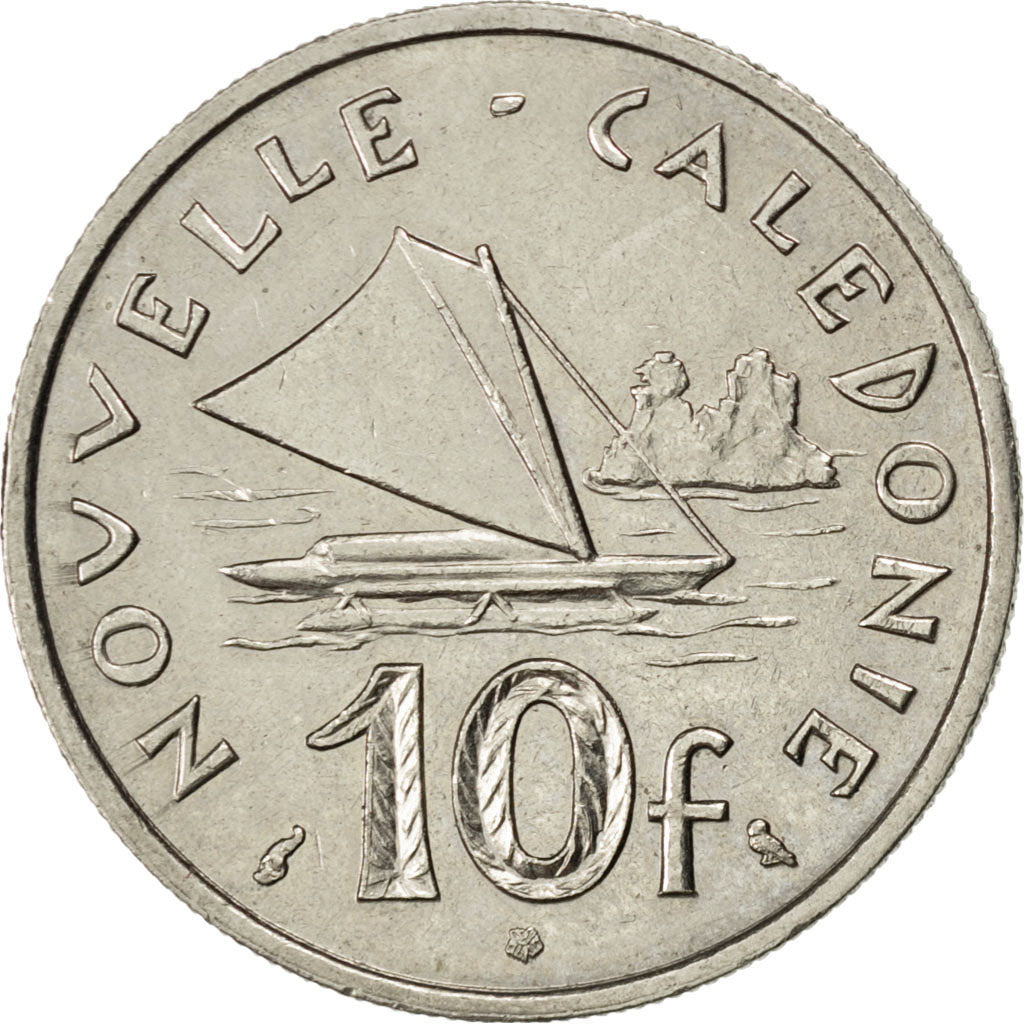 NEW CALEDONIA, 10 Francs, 1967, Paris, KM #5, EF(40-45), Nickel, 24, Lecompte...