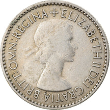 Coin, Great Britain, Elizabeth II, 6 Pence, 1953, VF(20-25), Copper-nickel