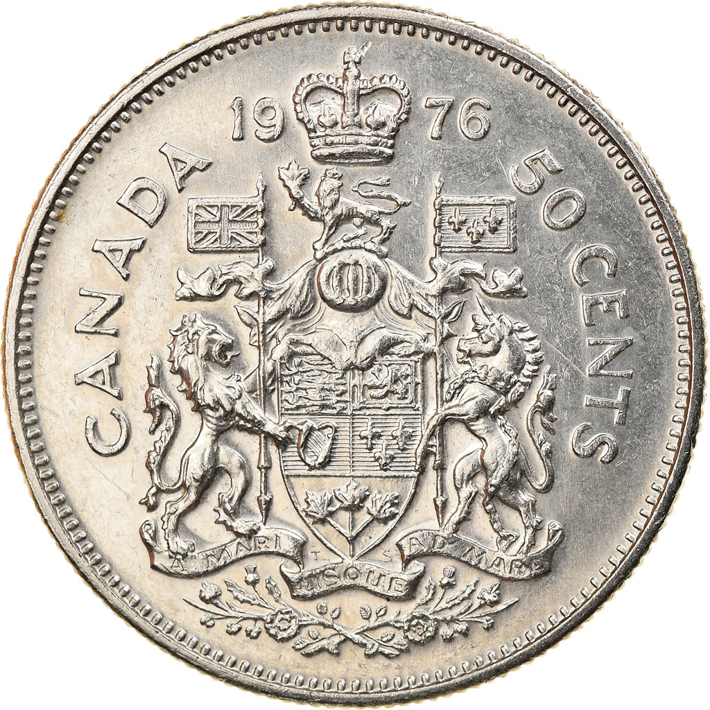Monnaie, Canada, Elizabeth II, 50 Cents, 1976, Royal Canadian Mint, Ottawa, TTB