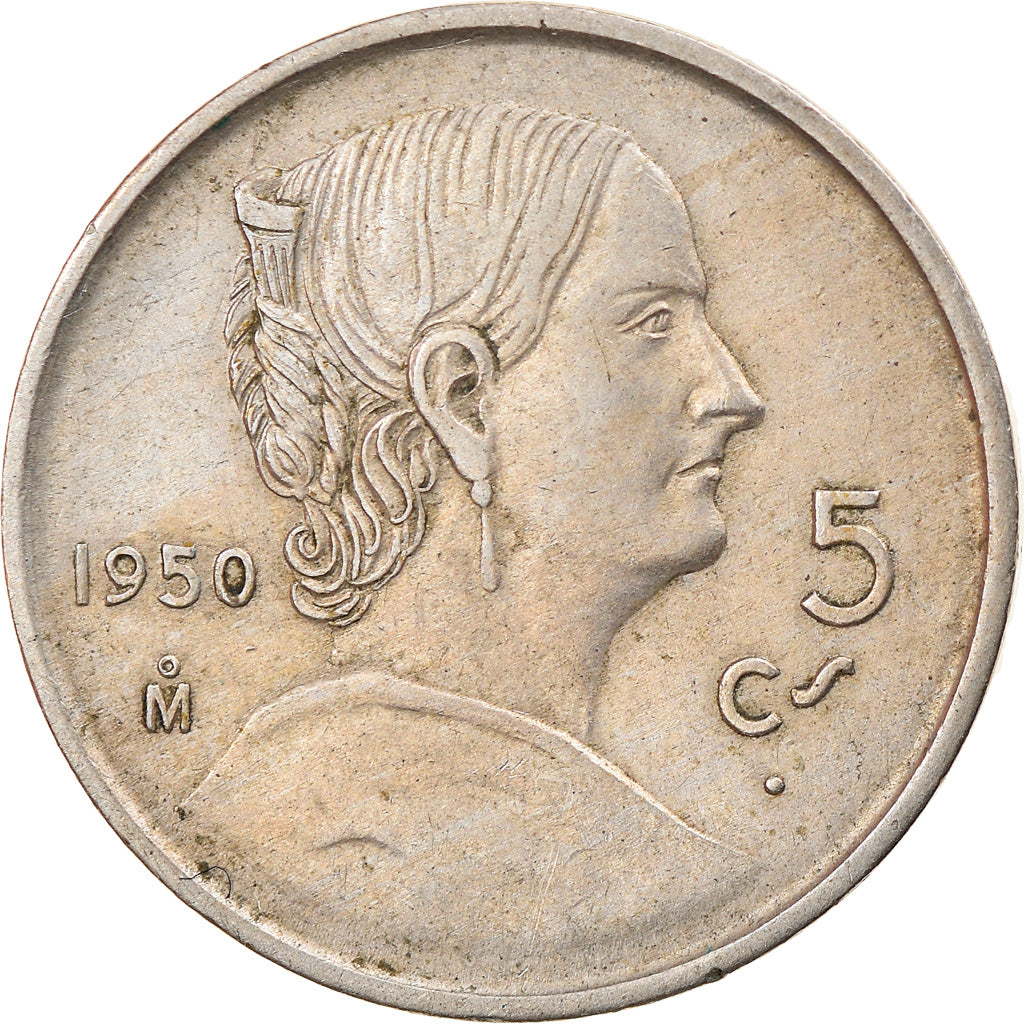 Coin, Mexico, 5 Centavos, 1950, Mexico City, EF(40-45), Copper-nickel, KM:425