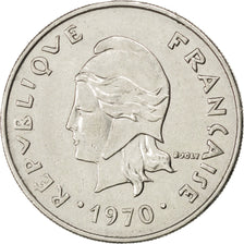 NEW CALEDONIA, 20 Francs, 1970, Paris, KM #6, EF(40-45), Nickel, 28.5, Lecompte.