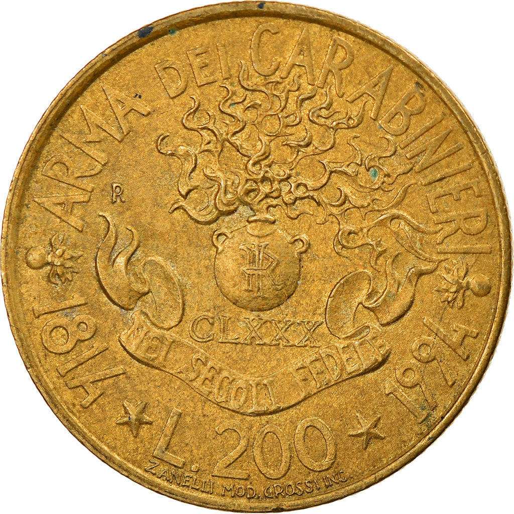 Coin, Italy, 200 Lire, 1994, Rome, VF(30-35), Aluminum-Bronze, KM:218