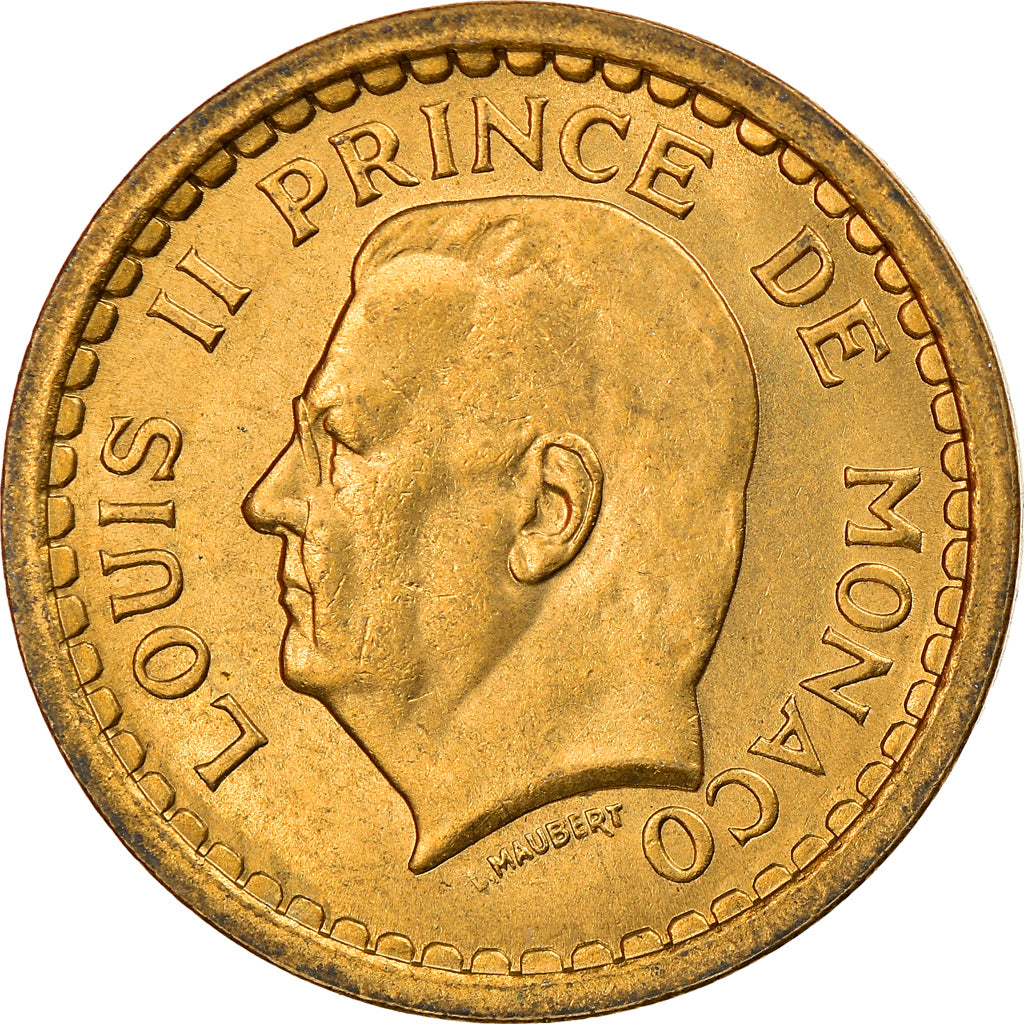 Moneta, Monaco, Louis II, Franc, 1943, BB+, Alluminio-bronzo, KM:120A