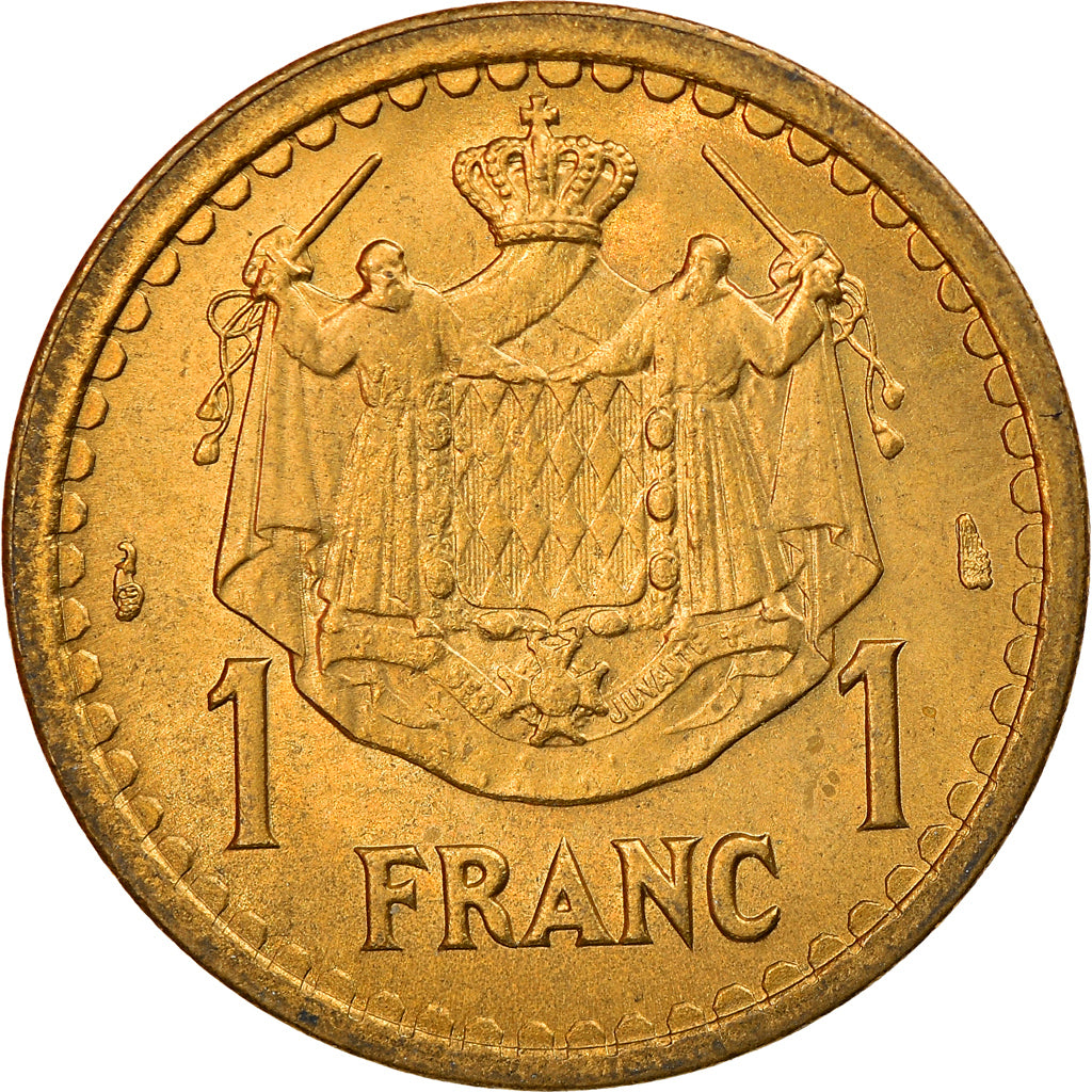 Moneta, Monaco, Louis II, Franc, 1943, BB+, Alluminio-bronzo, KM:120A