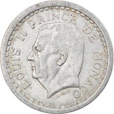 Moneda, Mónaco, Louis II, 2 Francs, 1943, Paris, BC+, Aluminio, KM:121