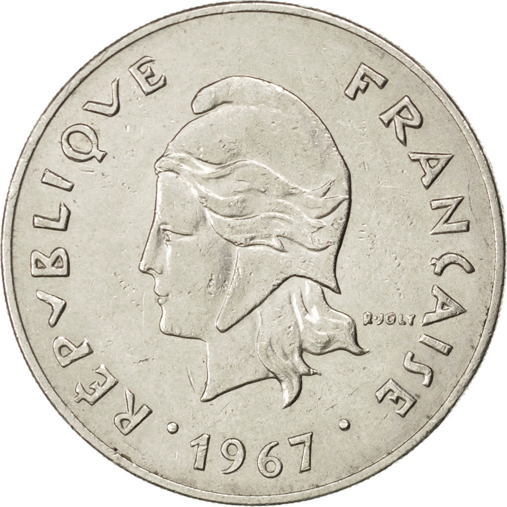 NEW CALEDONIA, 50 Francs, 1967, Paris, KM #7, EF(40-45), Nickel, 33, Lecompte...