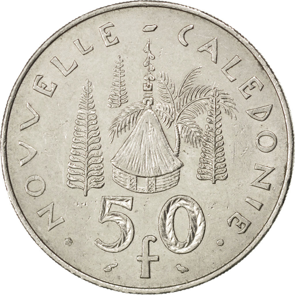 NEW CALEDONIA, 50 Francs, 1967, Paris, KM #7, EF(40-45), Nickel, 33, Lecompte...