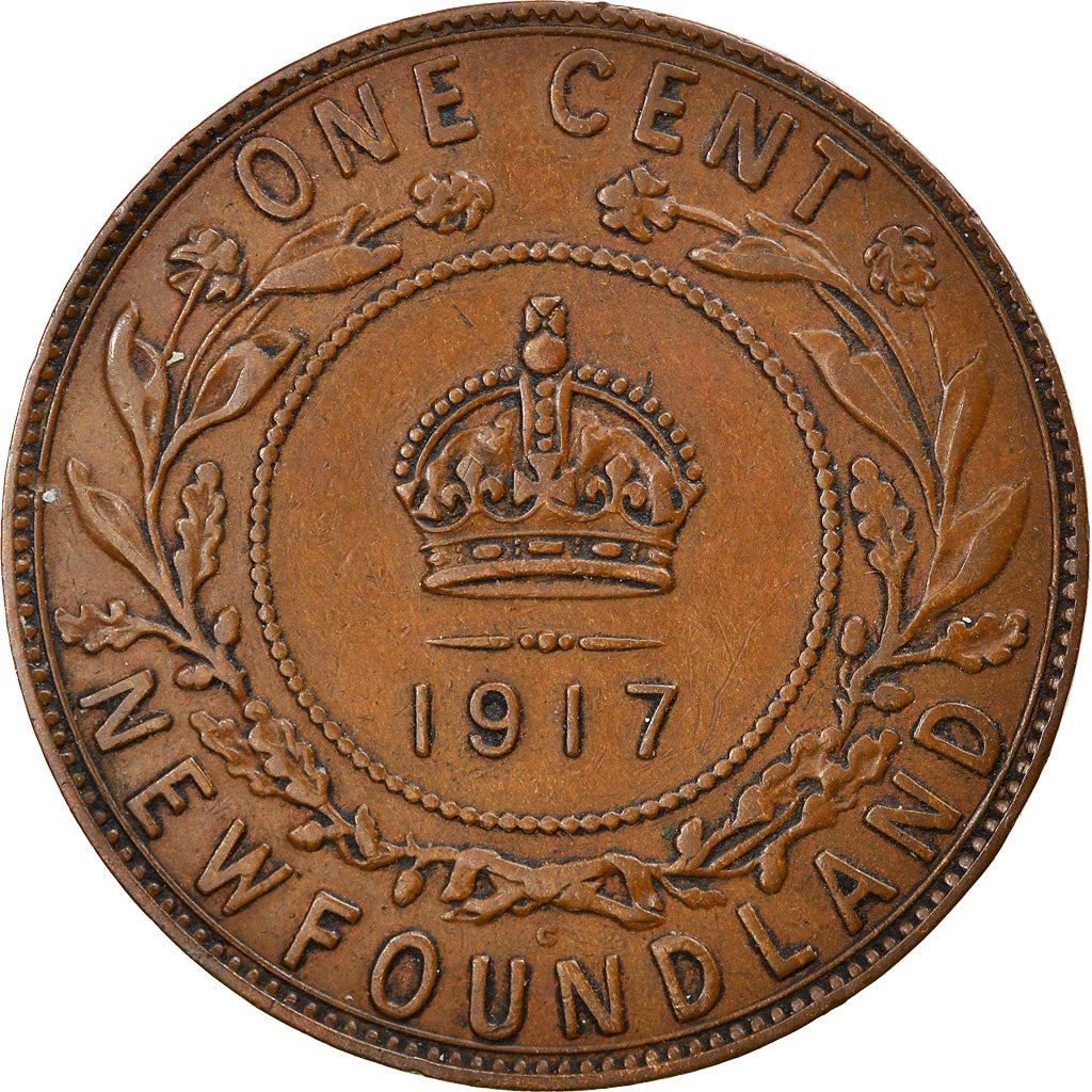 Coin, NEWFOUNDLAND, Large Cent, 1917, EF(40-45), Bronze, KM:16