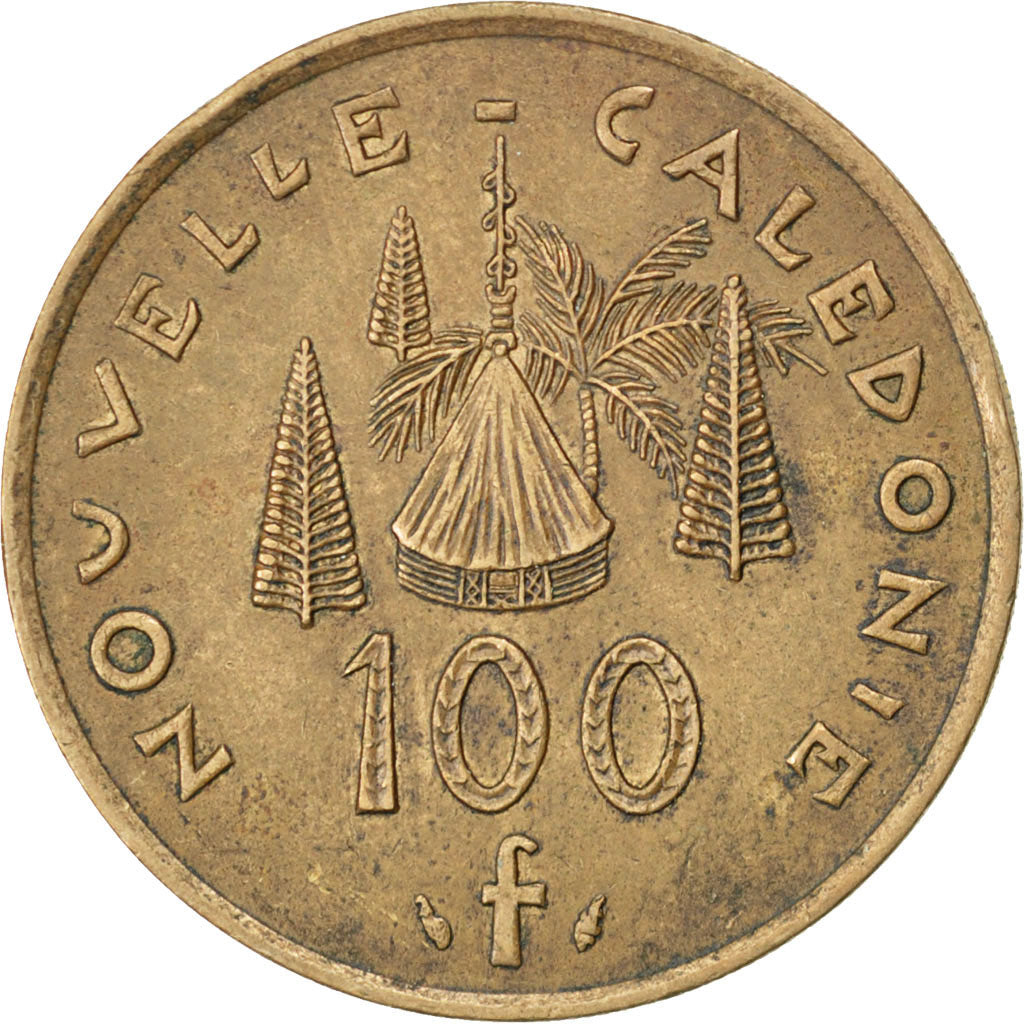 NEW CALEDONIA, 100 Francs, 1976, Paris, KM #15, EF(40-45), Nickel-Bronze, 30,...