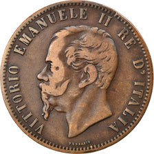 Coin, Italy, Vittorio Emanuele II, 10 Centesimi, 1867, Birmingham, VF(30-35)