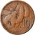 Moneda, Italia, Vittorio Emanuele III, 10 Centesimi, 1921, Rome, BC+, Bronce