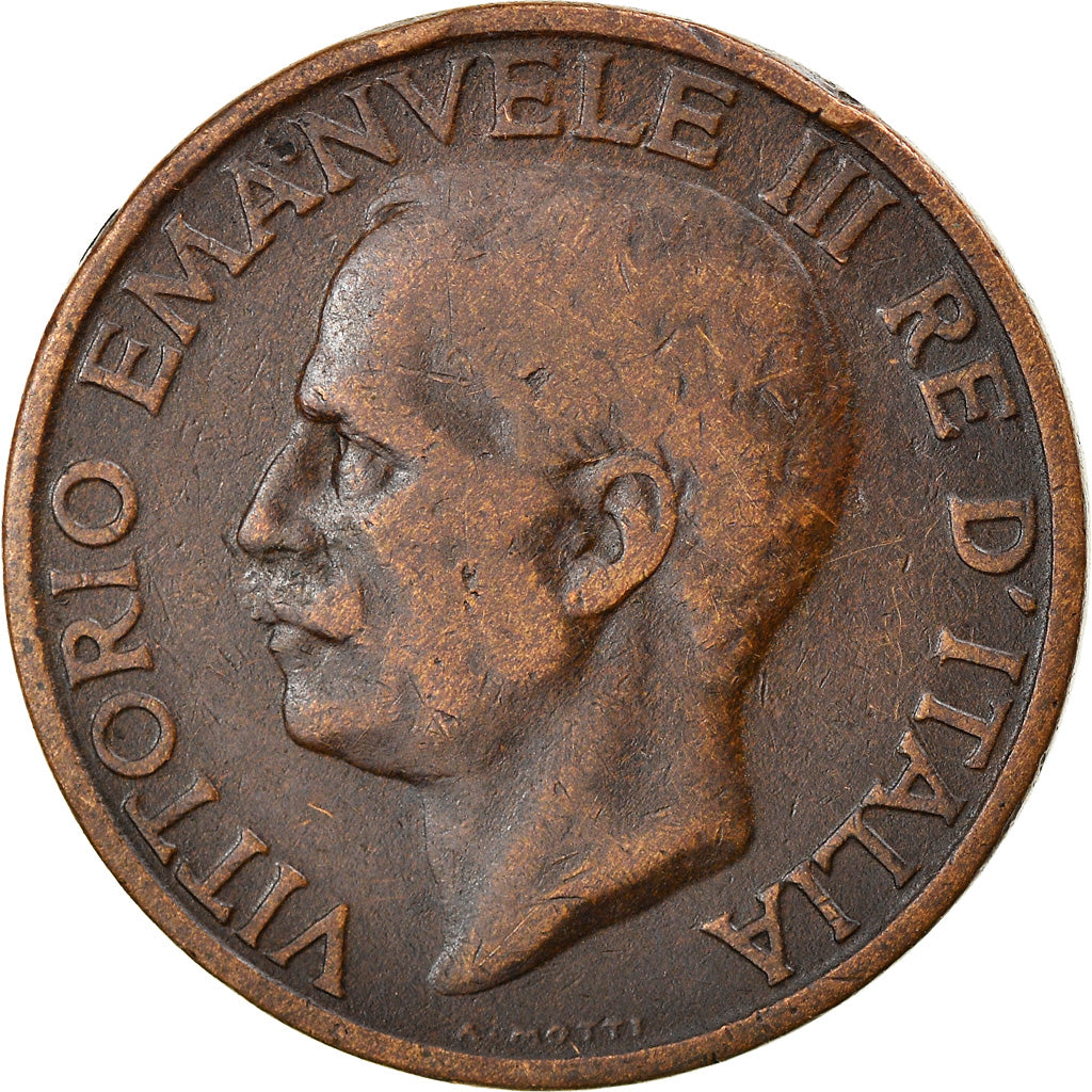Coin, Italy, Vittorio Emanuele III, 10 Centesimi, 1928, Rome, EF(40-45), Bronze