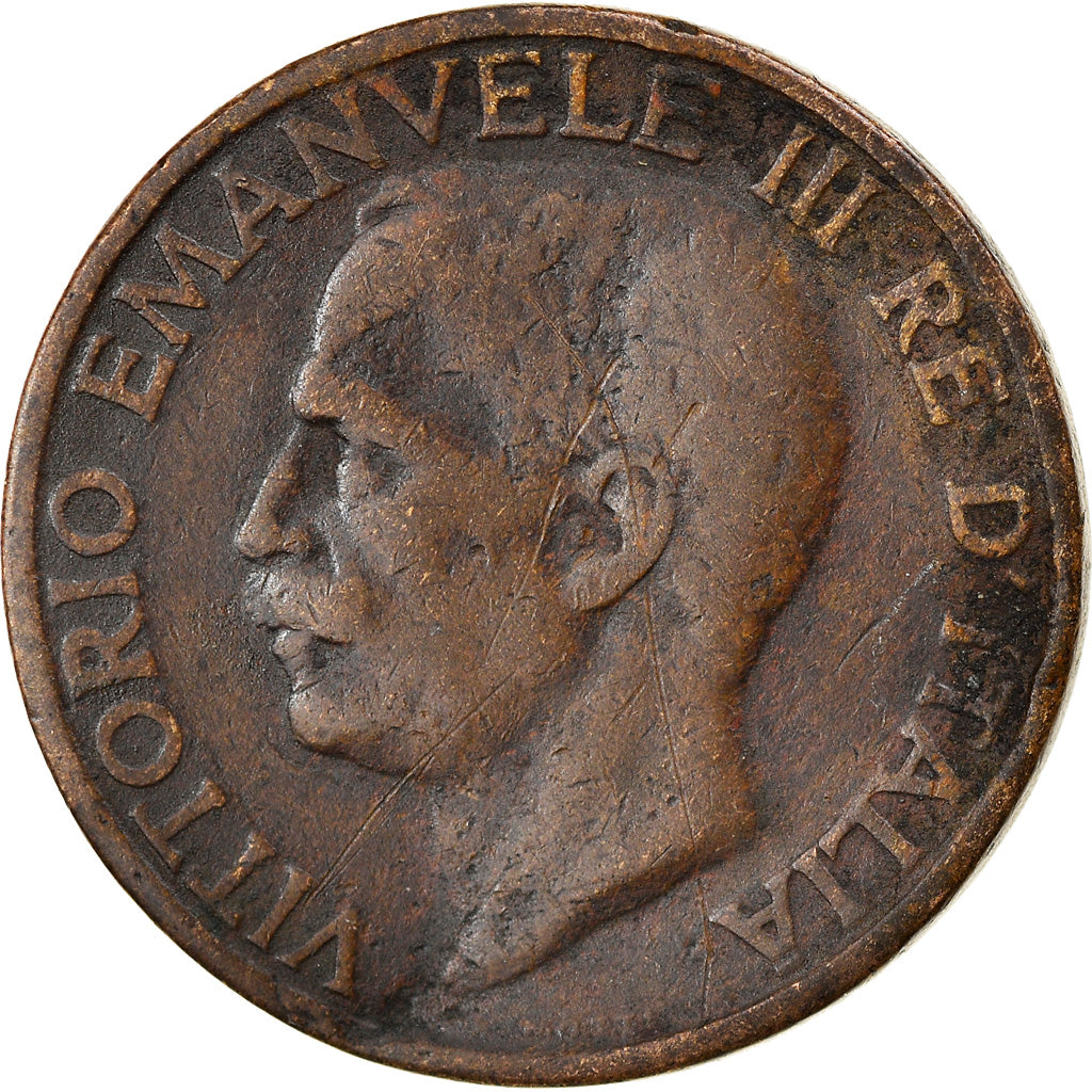Monnaie, Italie, Vittorio Emanuele III, 10 Centesimi, 1928, Rome, TB, Bronze