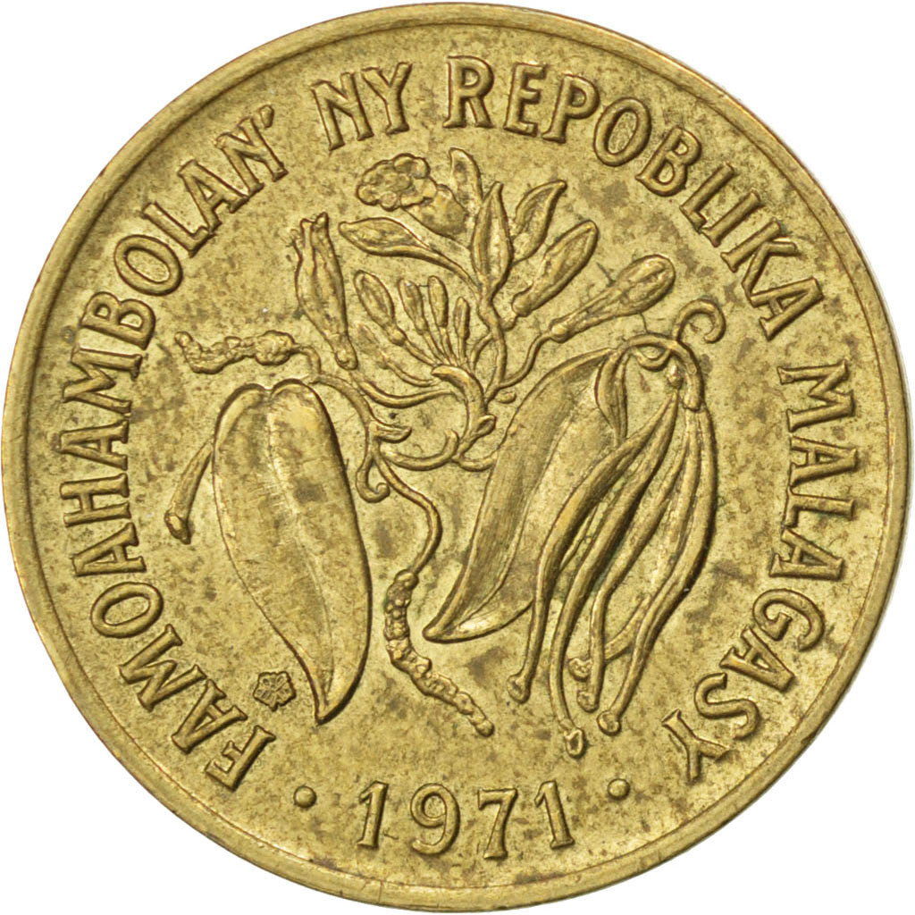 Monnaie, Madagascar, 10 Francs, 2 Ariary, 1971, Paris, TTB, Aluminum-Bronze