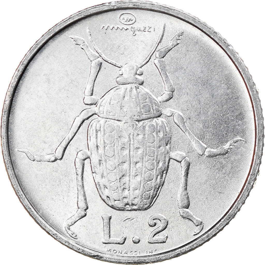 Monnaie, San Marino, 2 Lire, 1974, SUP+, Aluminium, KM:31