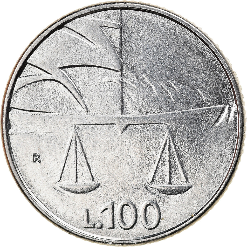 Munten, San Marino, 100 Lire, 1990, Rome, PR, Steel, KM:254