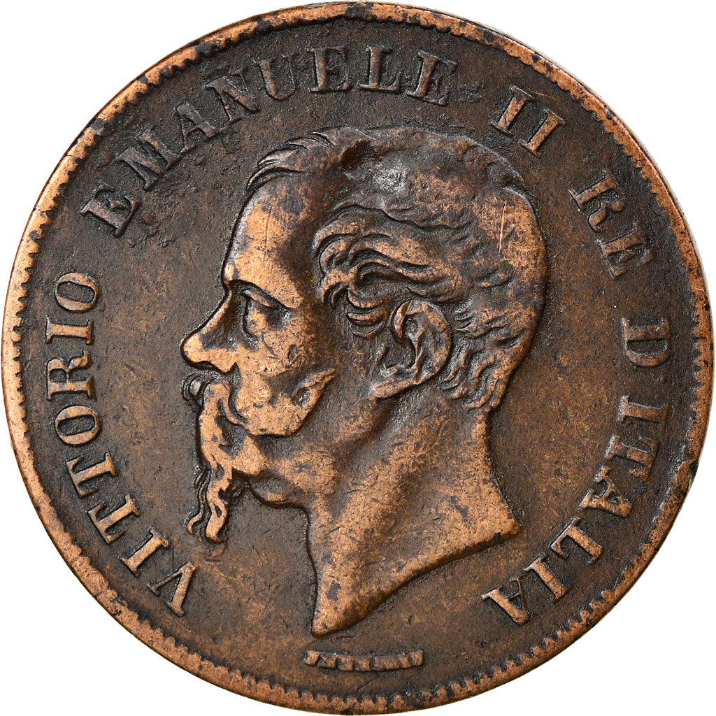 Moneta, Włochy, Vittorio Emanuele II, 5 Centesimi, 1867, Naples, EF(40-45)