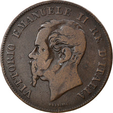 Coin, Italy, Vittorio Emanuele II, 5 Centesimi, 1867, Naples, VF(20-25), Copper
