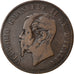 Coin, Italy, Vittorio Emanuele II, 5 Centesimi, 1867, Naples, VF(20-25), Copper