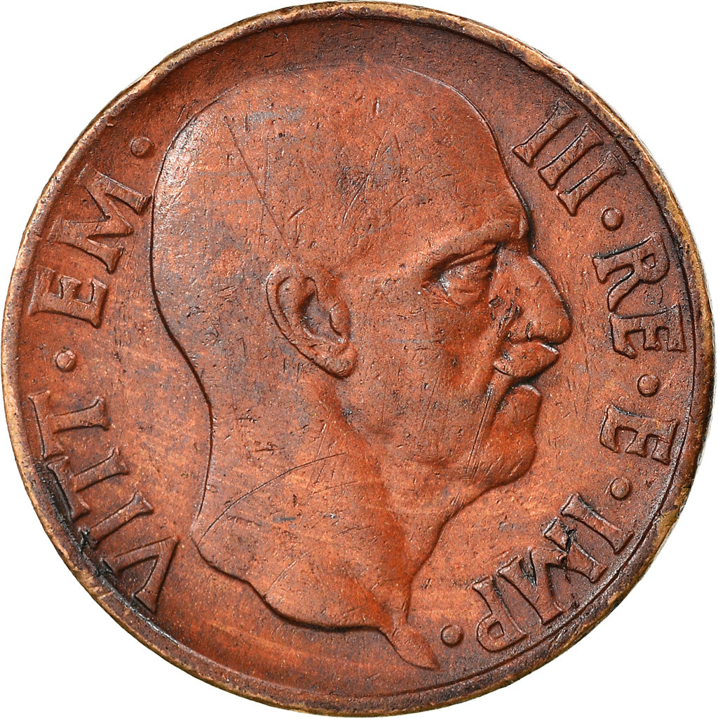 Coin, Italy, Vittorio Emanuele III, 5 Centesimi, 1938, Rome, EF(40-45), Bronze