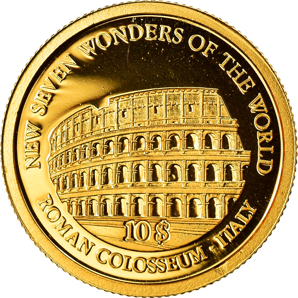 Moneda, Islas Salomón, Colosseum in Rome, Elizabeth II, 10 Dollars, 2009, B.H.