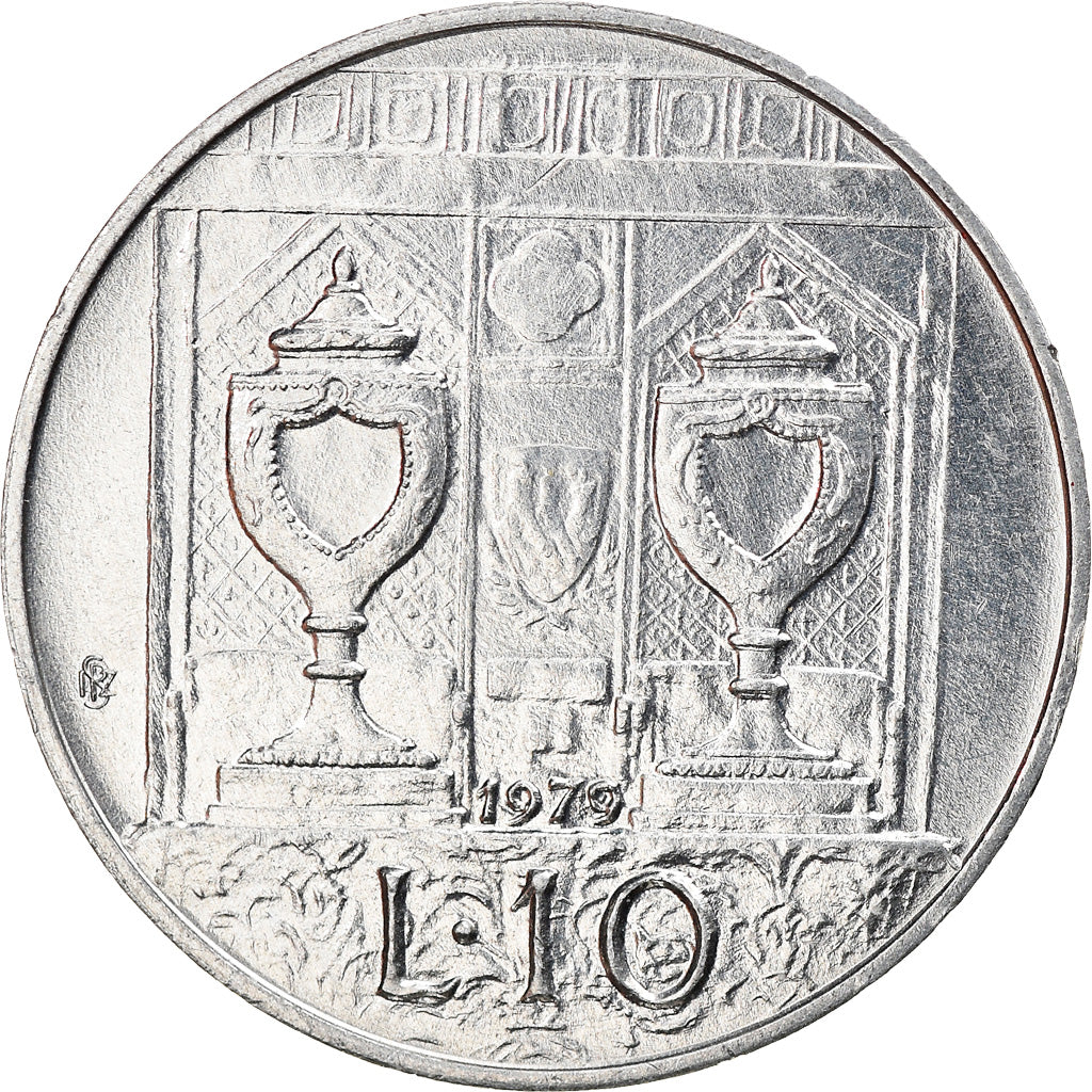 Münze, San Marino, 10 Lire, 1979, Rome, SS+, Aluminium, KM:92