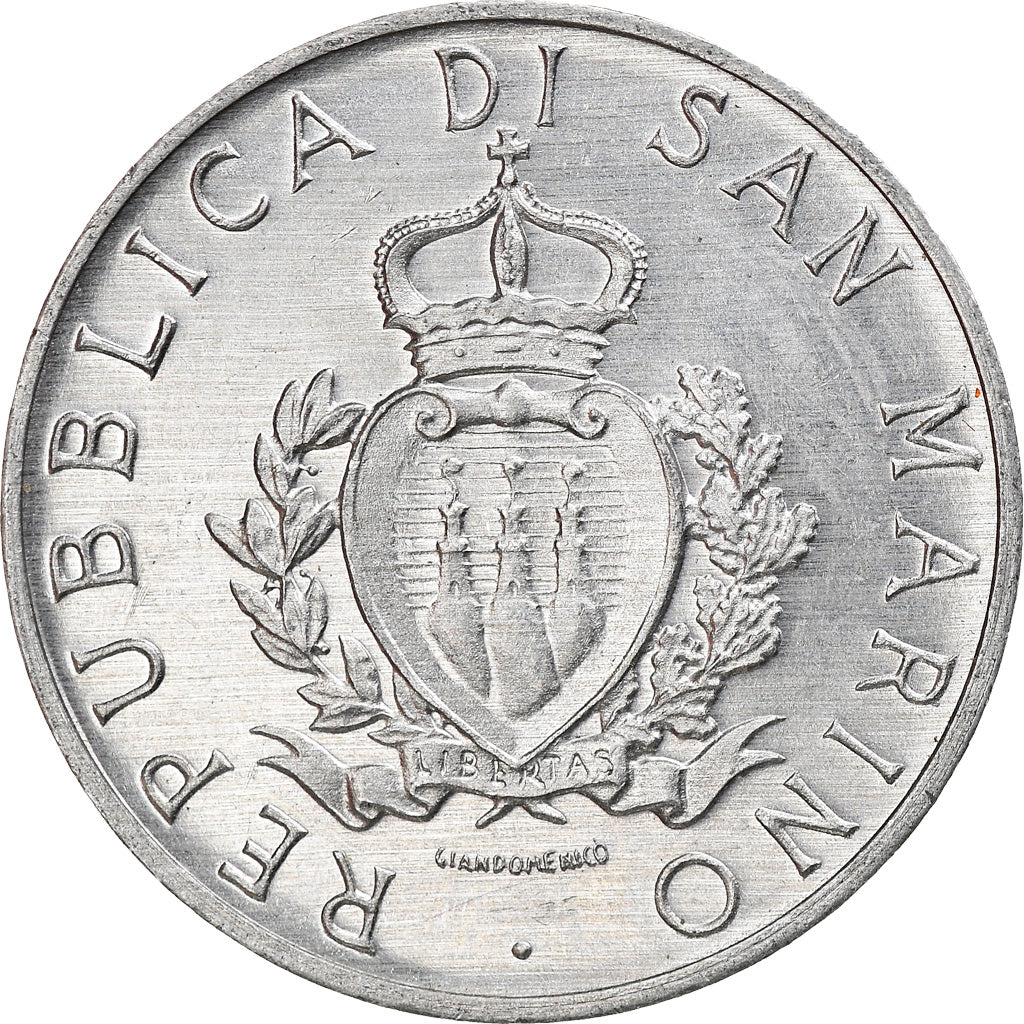 Coin, San Marino, 10 Lire, 1987, Rome, EF(40-45), Aluminum, KM:204