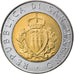 Moeda, San Marino, 500 Lire, 1987, Rome, AU(55-58), Bimetálico, KM:209