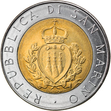 Moneta, San Marino, 500 Lire, 1987, Rome, SPL-, Bi-metallico, KM:209