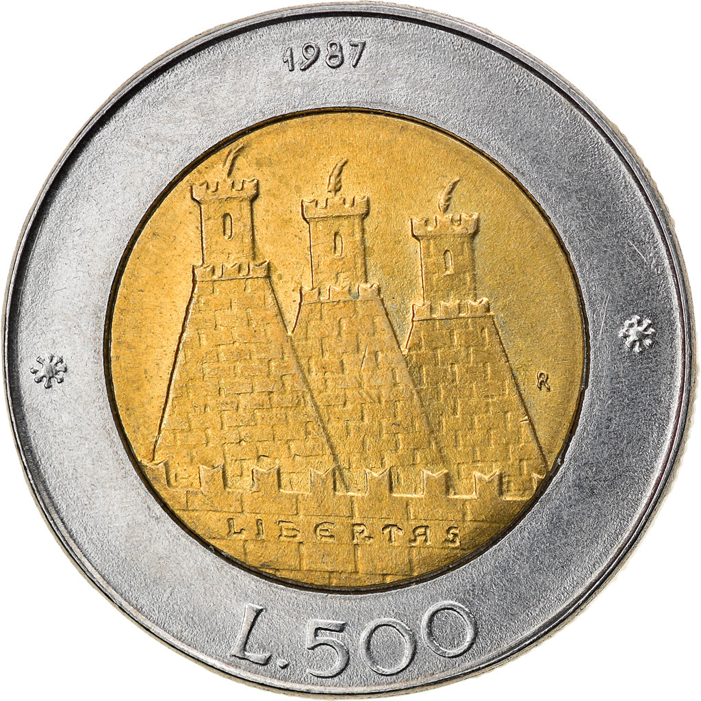 Monnaie, San Marino, 500 Lire, 1987, Rome, TTB, Bi-Metallic, KM:209