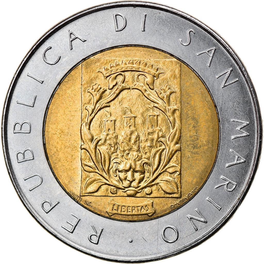 Münze, San Marino, 500 Lire, 1988, Rome, VZ, Bi-Metallic, KM:226