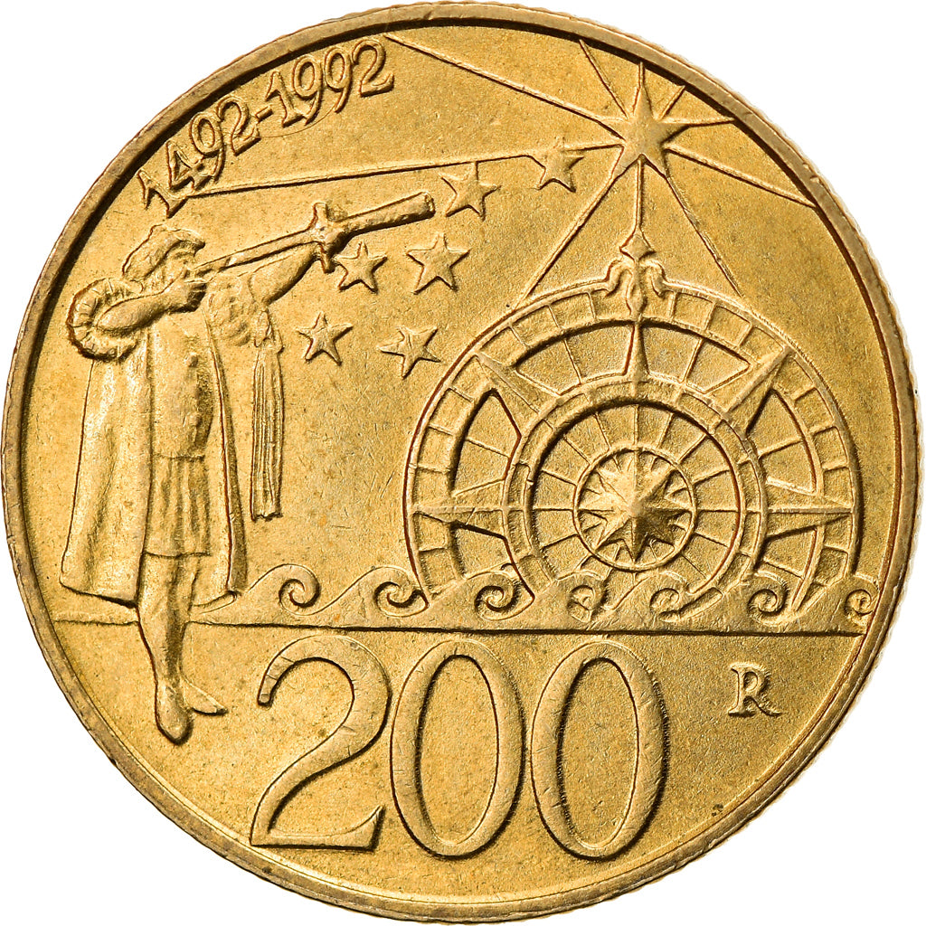 Moneta, San Marino, 200 Lire, 1992, Rome, BB+, Alluminio-bronzo, KM:285