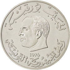 Moneta, Tunisia, Dinar, 1976, SPL-, Rame-nichel, KM:E36