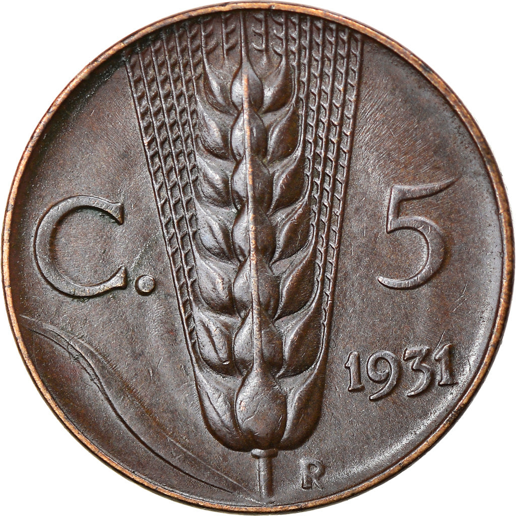 Moneta, Italia, Vittorio Emanuele III, 5 Centesimi, 1931, Rome, SPL-, Bronzo