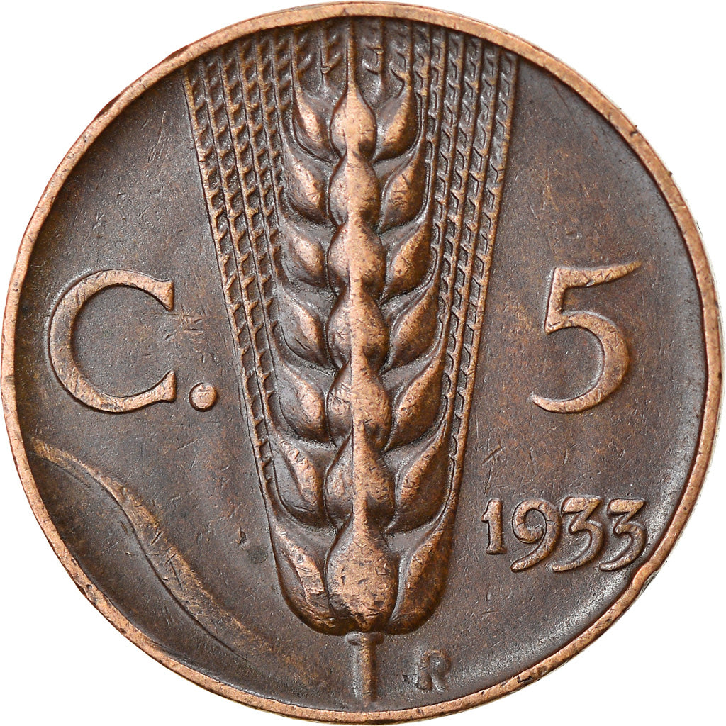 Monnaie, Italie, Vittorio Emanuele III, 5 Centesimi, 1933, Rome, TTB+, Bronze