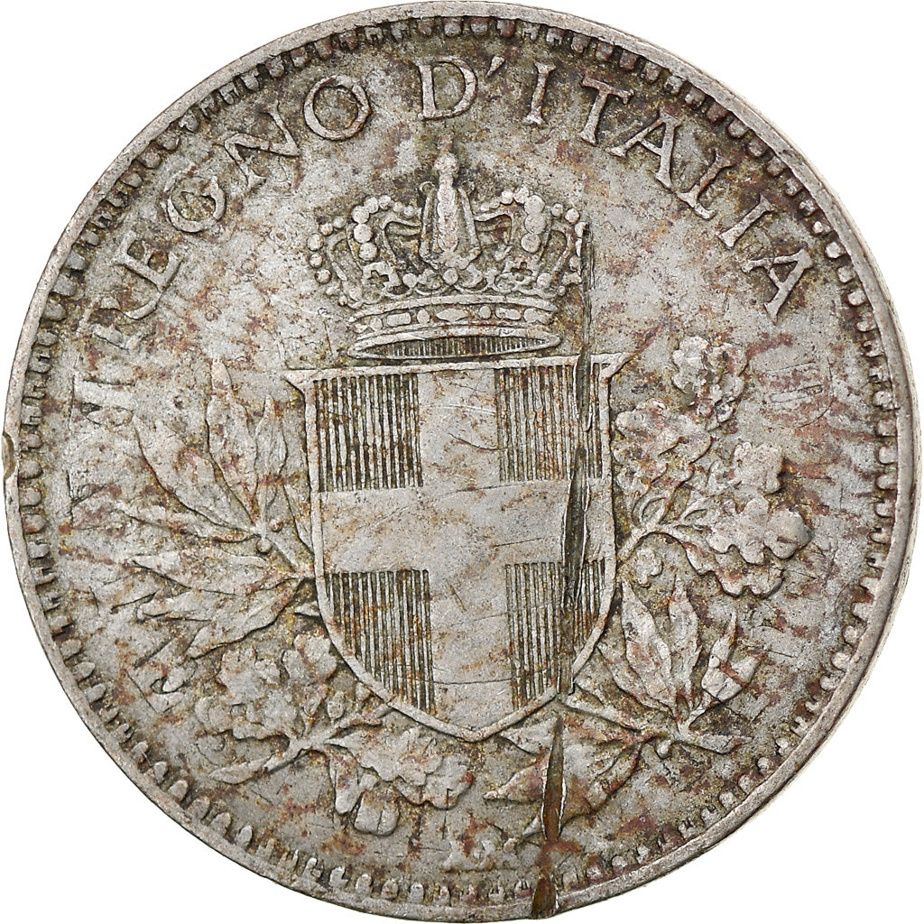 Coin, Italy, Vittorio Emanuele III, 20 Centesimi, 1919, Rome, F(12-15)