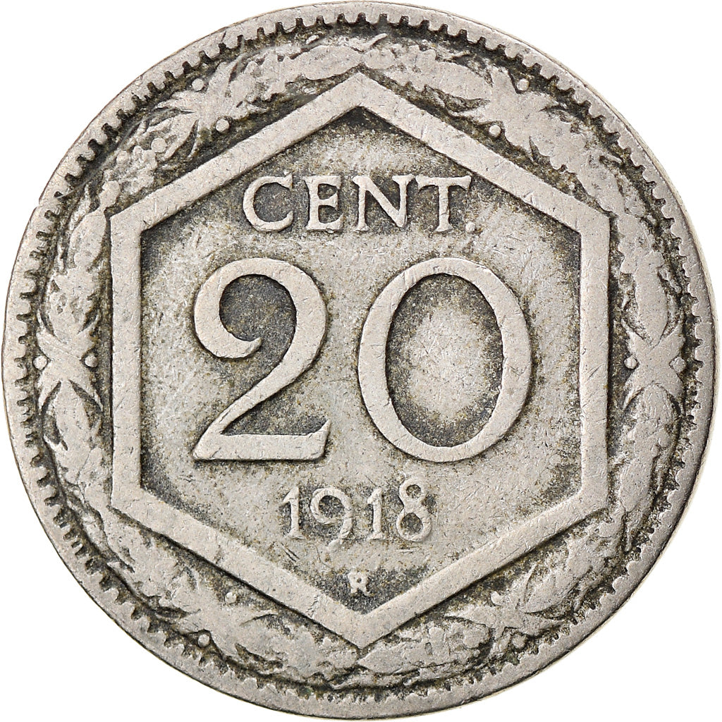 Coin, Italy, Vittorio Emanuele III, 20 Centesimi, 1918, Rome, F(12-15)