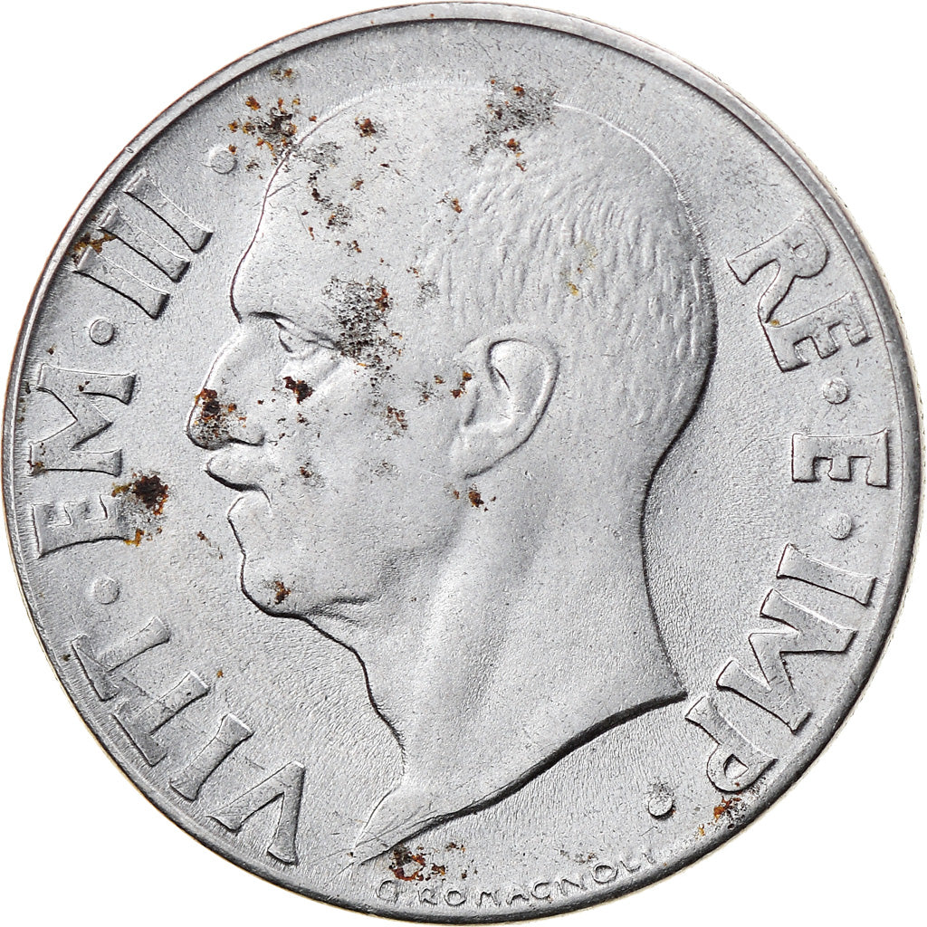 Moneta, Italia, Vittorio Emanuele III, 20 Centesimi, 1942, Rome, MB, Acciaio